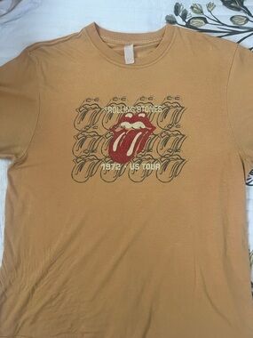 The Rolling Stones 1978 Tour Graphic Tee - Mustard